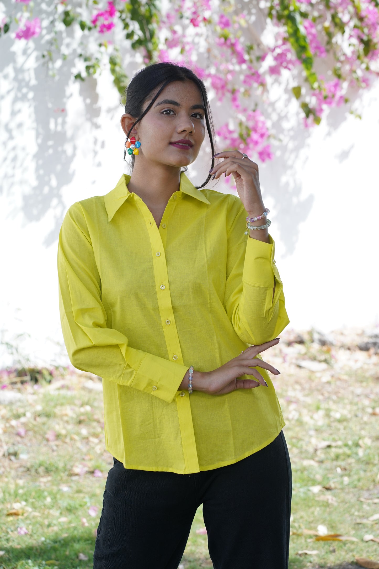 Solid Casual Cotton Shirt – Breathable & Natural Fabric