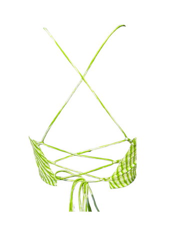 Green Lehriya Print Cotton Padded Bralette – Soft & Breathable Natural Fabric