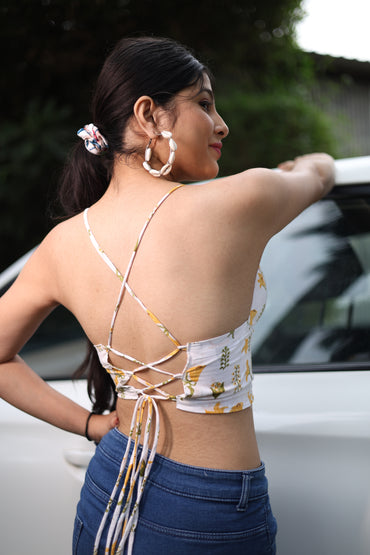 Spring aura Removable Pads Bralette – Soft & Breathable Natural Fabric