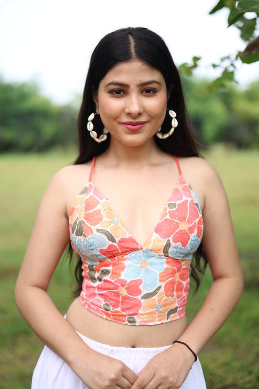 Meadow Muse Hokoba Cotton Removable Padded Bralette – Soft & Breathable Natural Fabric